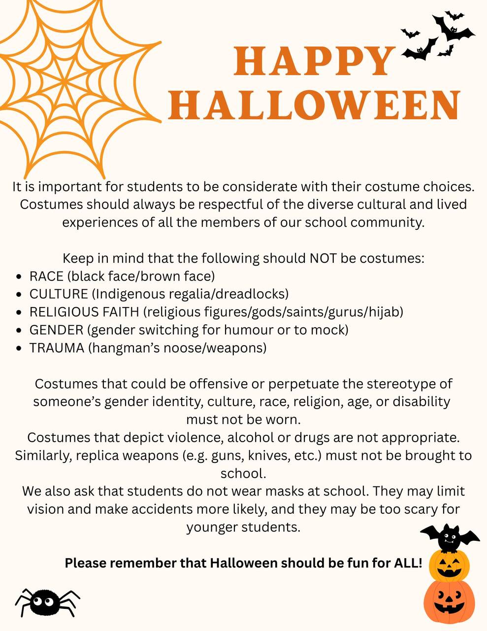 Happy Halloween – Considerate costume choices