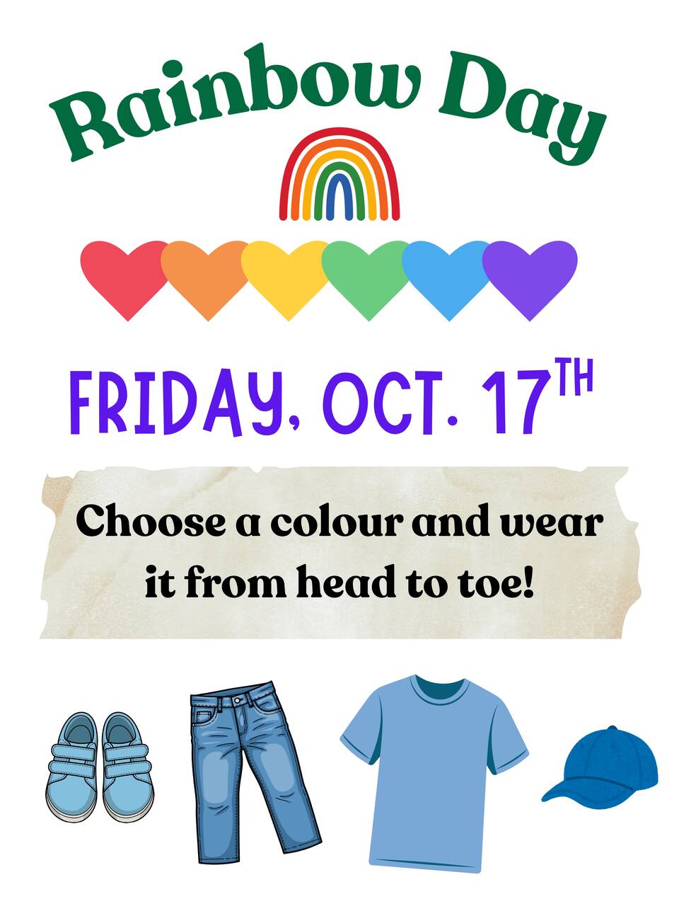 Friday Oct 17th : Rainbow Day!