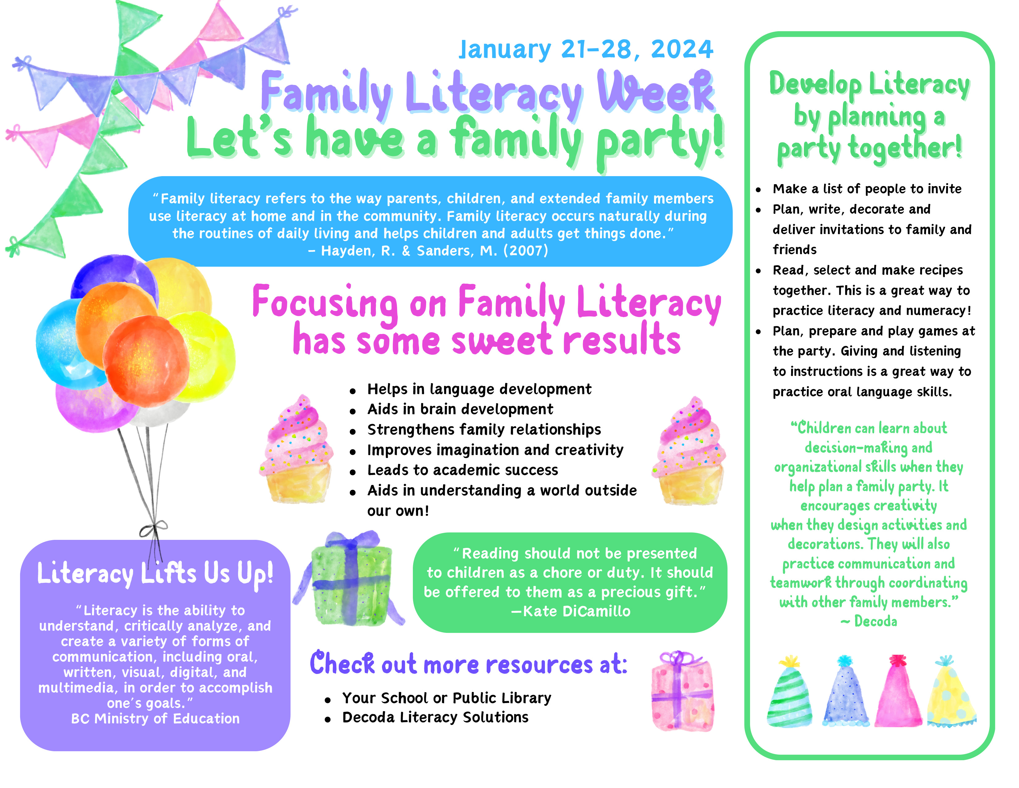 Family Literacy Week Information