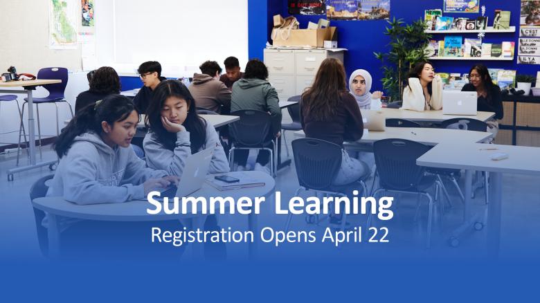 Summer Learning Registration Opens April 22, 2024