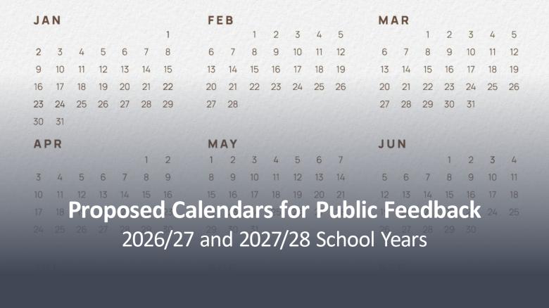 Proposed Calendars for Public Feedback 2026-2028