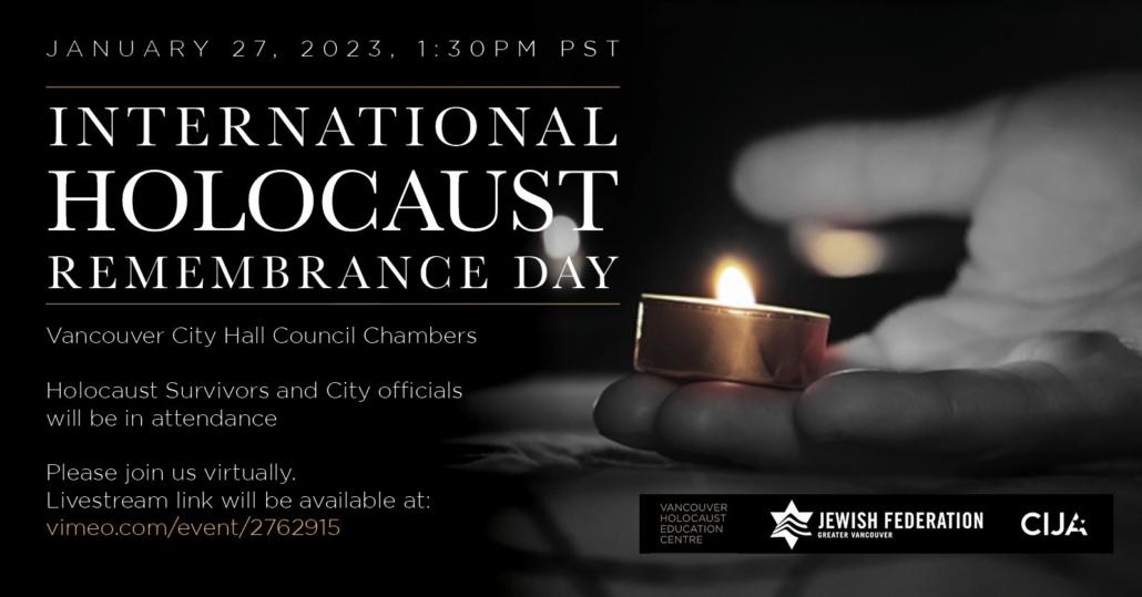 International Holocaust Remembrance Day – January 27