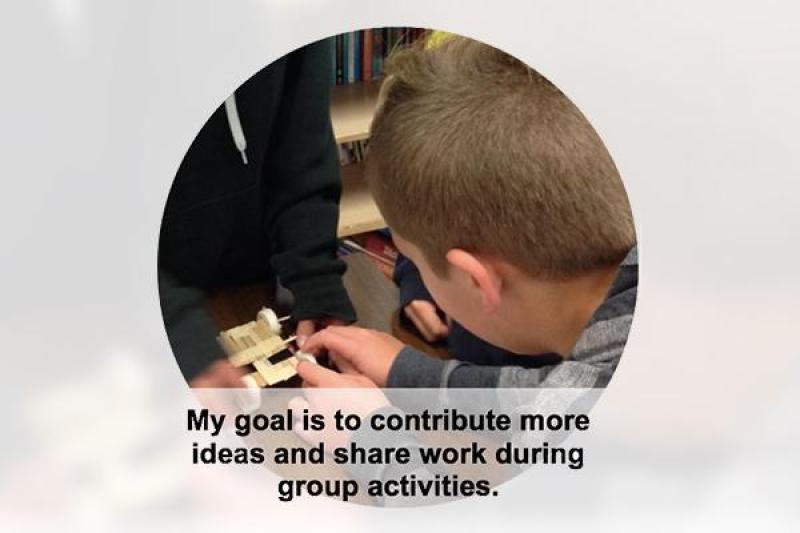 Student working on group activities